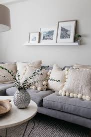 Affordable Home Decor Gray Couch Ivory Pillows Couch Decor Living Decor Home Decor Styles