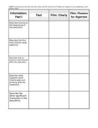 Flowers For Algernon Movie Comparison Flowers For Algernon Compare And Contrast Teaching