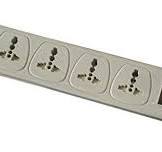 Wonpro WES4.5-D107 Universal Power Strip 5-Outlet Surge Protector, 110V -  220V/250V