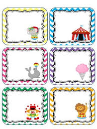 You May Print These On Cardstock Or Full Label Sheets As They Do Not Fit A Certain Size This Is For Pers Circus Theme Classroom School Labels Classroom Labels