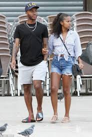 Raheem sterling's girlfriend paige milian. Raheem Sterling Enjoys An Ice Cream With Paige Milian In Venice Daily Mail Online