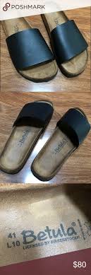 Birkenstock Betula Black Single Strap Betula Gently Worn