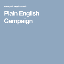 Plain English Campaign Campaign Plain English