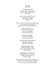Thinking all you need is there. Nothing Is Impossible Lyrics Verse 2