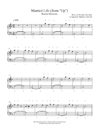 Married Life By Michael Giacchino Piano Sheet Music Rookie Level Piano Sheet Music Piano Sheet Sheet Music