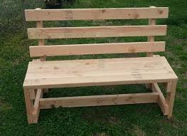 White Wood Garden Bench Solid Handmade Bench With Back In 2020 Garden Bench Diy Outdoor Garden Bench Garden In The Woods
