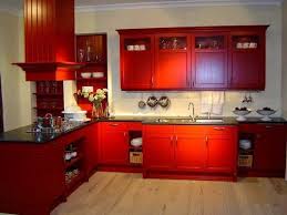 Flooring Red And Black Red Kitchens And Red In Kitchen Red Painted Cabinets Black Top Red Kitchen Cabinets Red Country Kitchens Red Cabinets