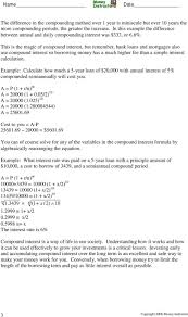 The simple interest formula i = p r t can be used to nd the balance in an account that earns compound interest. With Compound Interest You Earn An Additional 1500 Pdf Free Download
