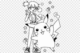 Use our special 'click to print' button to send only the image to your printer. Pikachu Misty Colouring Pages Coloring Book Pokemon Black White Pikachu Png Pngegg