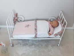 Berceau Fer Forge Pour Poupee Vintage Habillage En Liberty Lit Poupee In 2020 Toddler Bed Bed Home Decor