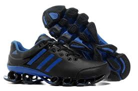 Black And Blue Adidas Shoes Adidas Bounce V2 Leather Mens Black Blue Athletic Running Shoes Adidas Trainers Regular Price 185 00 Adidas Running Shoes Running Sport Shoes Types Of Shoes