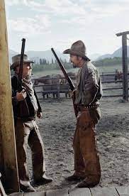 Open Range Robert Duvall Kevin Costner On Location In Canada Directed By Kevin Costner Warner Bros Western Movies Tv Westerns Western Film