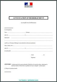 Exemple Attestation Hebergement Paperblog