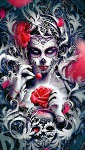 Pin By Luz Sandoval On Dia De Los Muertos Skull Art Lowrider Art Sugar Skull Art