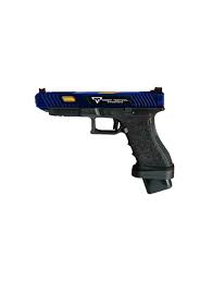 Army Custom 34 Series Gas Blowback Pistol (JW3 - Blue- R34-1)