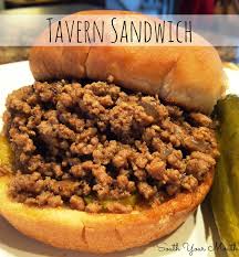 Ground beef grilled cheese sandwich the loves to eat. South Your Mouth Tavern Sandwich Or Loose Meat Sandwich