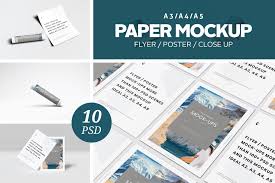 A3 A4 A5 Paper Mockup Paper Mockup Poster Mockup Flyer Mockup