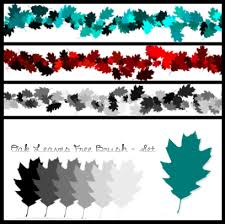 Liste complète des brush photoshop leaf en libre téléchargement. Free Oak Leaves Ps Brushes By Raetia On Deviantart