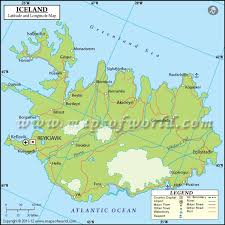 Iceland Latitude And Longitude Map Latitude And Longitude Map Map Iceland