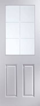6 Lite Glazed White Internal Door