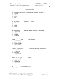 A) documentarea, evaluarea, calculația și teste grilă microeconomie / macroeconomie. Test Grila Pentru Admitere Academia De Politie