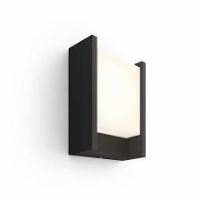 Available in single and twin light configurations, this die cast aluminum led wall luminaire is wet location listed for a broad range of exterior lighting applications. Buy Philips Hue Fuzo Outdoor Wall Light Black Dmlights Com