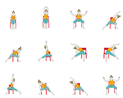 Chair Yoga Chair Yoga Chair Moon Salutation Chair Yoga Sequence Chair Yoga Prenatal Yoga Sequence