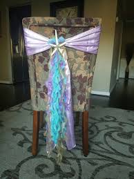 diy curly willow chair sash made from plastic tablecloths chair decorations dance crafts plastic tablecloth