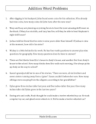 Single Step Addition Word Problems Using Single Digit Numbers A Word Problems Worksheet Addition Word Problems Addition Words Math Word Problems