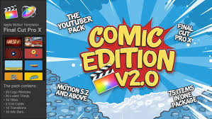 Quickly and easily change text, color, position , and font for your images and videos. The Youtuber Pack Comic Edition V2 0 Final Cut Pro X By Digitalproducts669
