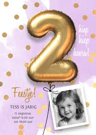 Uitnodiging Verjaardag Meisje 2 Jaar Kaartje2go