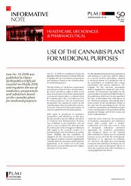 El diario de la república. Use Of The Cannabis Plant For Medicinal Purposes Informative Notes Knowledge Plmj Transformative Legal Experts