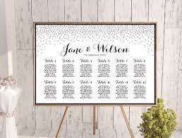 custom horizontal silver glitter find your seat chart th63