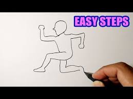 You might think that drawing is like touching your tongue to your nose: How To Draw People Running Easy To Follow Youtube