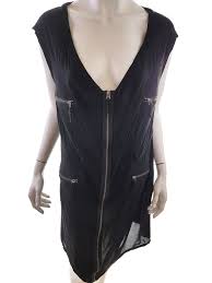 Details About Soyaconcept Size M Womens Shift Dress Short Sleeve Black Scoop Neck Pockets C