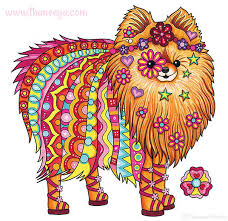 Pomeranian coloring page nacho dog coloring book horse. Hippie Animals Coloring Book By Thaneeya Mcardle Thaneeya Com