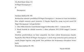 Pengumuman bentuk lisan dapat kita dengar misalnya disekolah, di bandara, atau ditempat umum lainnya. Contoh Surat Pengumuman Libur Sekolah Cute766