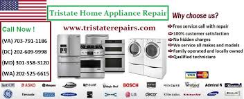 Tristate Home Appliance Repairs In Usa Www Tristaterepairs Com Va 703 791 1186 Dc 202 609 9998 Md 301 358 3120 W Appliance Repair Home Appliances Repair