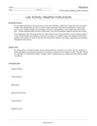 Lab 7 answer key explorations in meteorology 28 answer key part i: Weather Station Model Lab