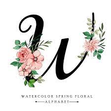 Pin On Alphabet Floral