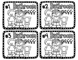 Bathroom Pass By Amanda La Fleur Teachers Pay Teachers