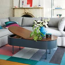 Shop vintage, contemporary and antique coffee tables and side tables from pamono online. Petrol Blue Ruby Storage Coffee Table The Best Small Space Furniture From West Elm Popsugar Home Uk Photo 2