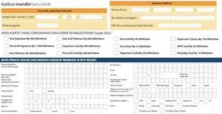 Bank mandiri menyediakan beragam jenis kartu kredit yang bisa dipilih dan digunakan sesuai dengan keinginan dan kebutuhan penggunanya. Cara Membuat Dan Syarat Pengajuan Kartu Kredit Mandiri Fispol