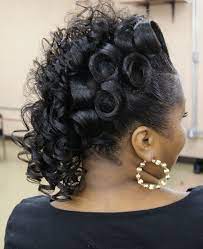 Juicy Pincurls And Spirals On Gwen Black Hair Updo Hairstyles Black Women Updo Hairstyles Braids For Black Hair