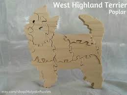 West Highland Terrier Stand Up Puzzle In Poplar By Holyokepuzzles 14 95 Use Coupon Code Pin10 For 10 Off Anything In The Holyoke Puzzl Hediyelik