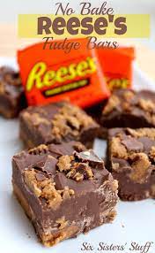 No Bake Reese S Fudge Bars Fudge Recipes Desserts Fudge Bars