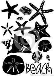 Beach Theme Black And White Beach Clipart Starfish Silhouette Google Search Coloring Pages Beach Themed Crafts Sea Theme