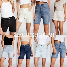 Bermuda shorts can be dressed up or down, depending on the occasion. Cotton On High Rise Bermuda Denim Shorts Shopee Philippines