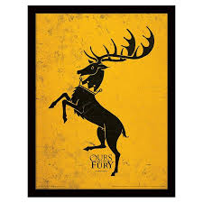 Cadre Famille Baratheon Game Of Thrones Dessin Embleme Maison