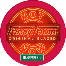 Krispy kreme is the name of an international chain of doughnut shops that was made by vernon rudolph in 1937. Krispy Kreme Doughnuts Coffee Sundaes Shakes Drinks